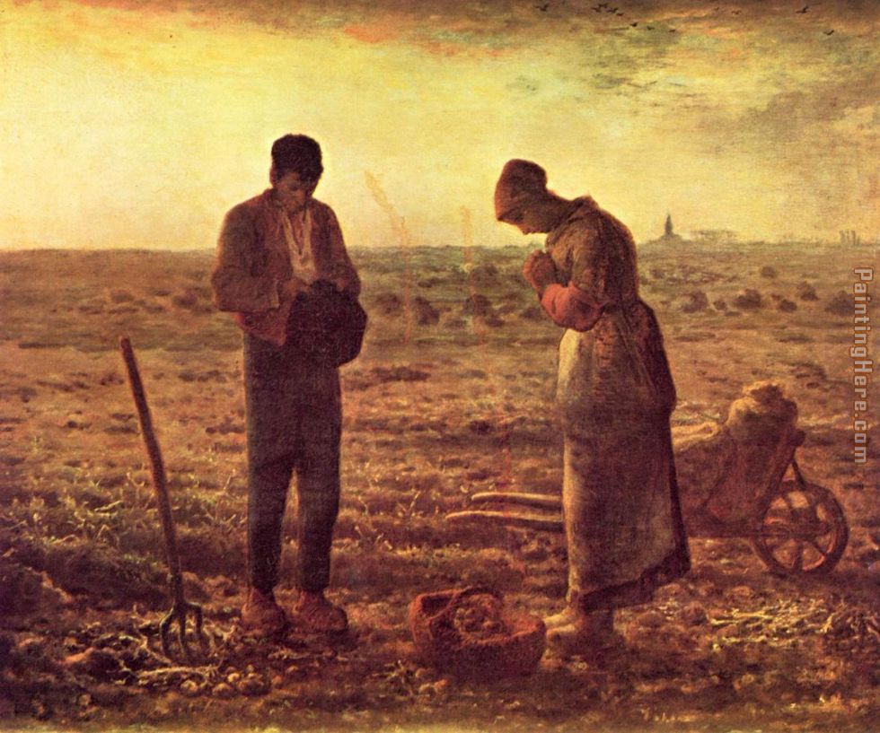 Angelus painting - Jean Francois Millet Angelus art painting